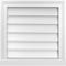 Ekena Millwork Vertical Surface Mount PVC Gable Vent w/ 2"W x 2"H , Brickmould Sill Frame, 20"W x 20"H GVPVE20X2003SN - alternate 1